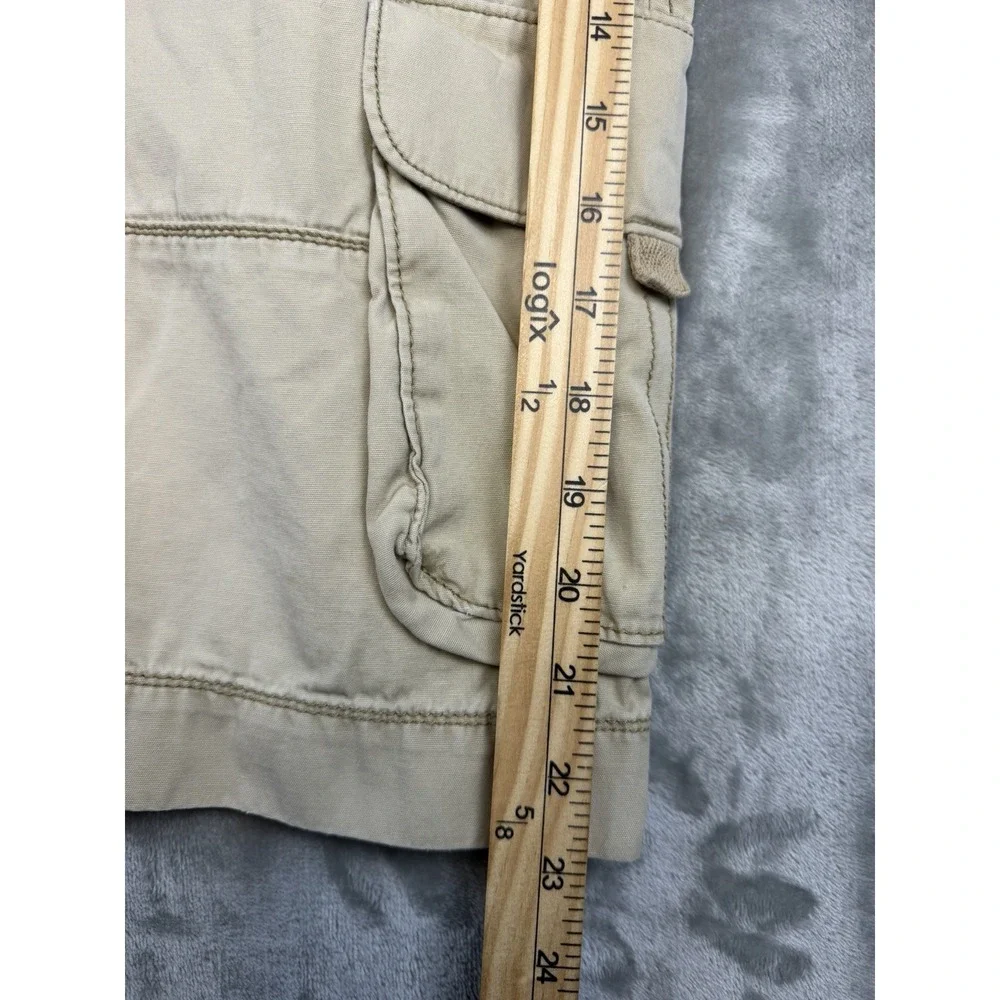 Urban Pipeline Mens Size 34x11.5 Cargo Shorts Khaki Tan Cotton Relaxed